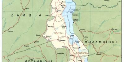 Rúa mapa de blantyre Malawi