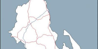 Mapa de Malawi mapa contorno